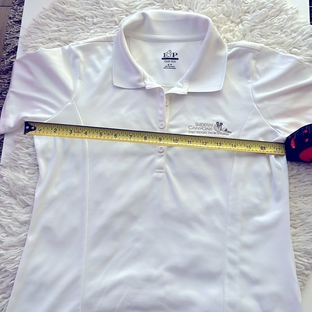 Ladies EP Tour Tech White button-down Golf Polo! Classic!ποΈββοΈβ³οΈ - Picture 7 of 8